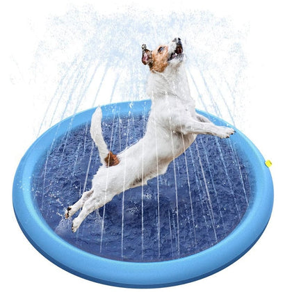 Tapis d'arrosage gonflable pour animaux de compagnie, 170x170cm, tapis de refroidissement pour jeu, piscine