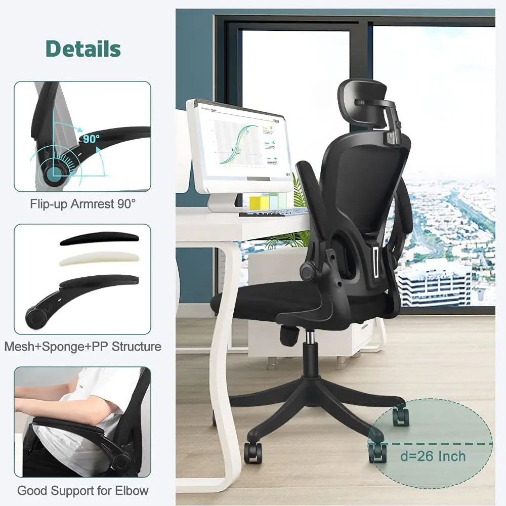 Vanspace Adjustable Office Chair Comfortable Breathable Mesh Office - Shakefav.com