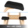 VEVOR Ergonomic Kneeling Chair W/ Thick Cushion Rocking Wood Kneel