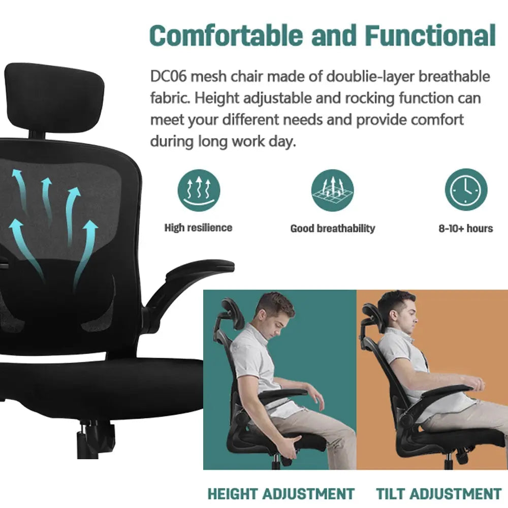 Vanspace Adjustable Office Chair Comfortable Breathable Mesh Office - Shakefav.com