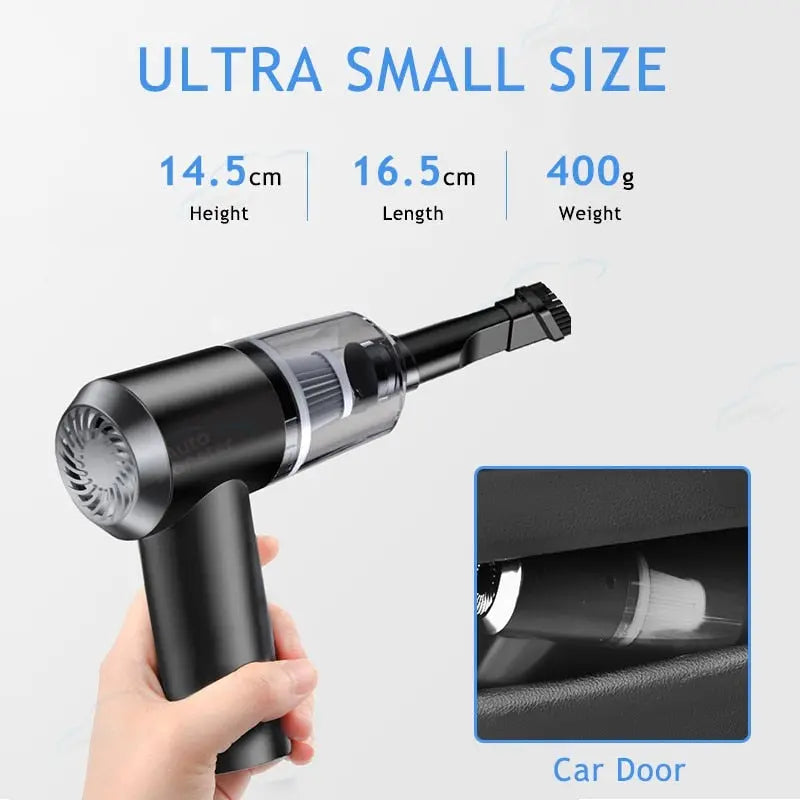 9000pa Car Vacuum Cleaner Mini Gun style Cleaner Cordless 120W - Shakefav.com