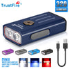 Trustfire Minix Mini EDC Flashlight Kechain 320LM 365nm Uv Lamp Red