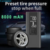 8000mAh Portable Car Air Compressor 12V 150PSI Electric Cordless Tire