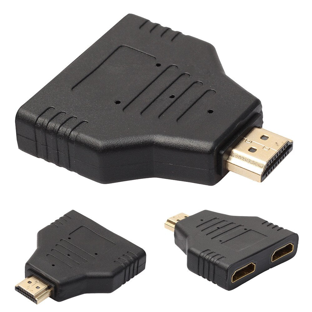HDMI Male To Dual HDMI Female 1 to 2 Way Splitter