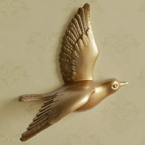 Resin Birds Creative For Wall 3d Sticker Living Room Animal Figurine - Shakefav.com