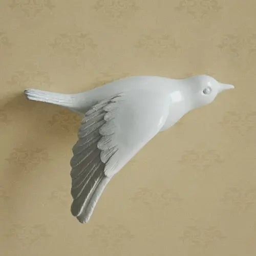 Resin Birds Creative For Wall 3d Sticker Living Room Animal Figurine - Shakefav.com