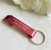 50pcs Personalized Engraved Bottle Opener Key Rings Wedding Name and