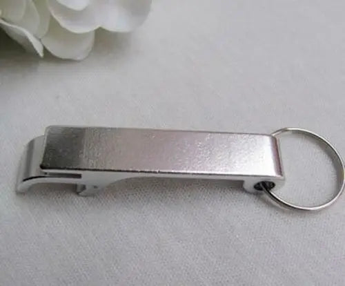 50pcs Personalized Engraved Bottle Opener Key Rings Wedding Name and - Shakefav.com