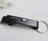 50pcs Personalized Engraved Bottle Opener Key Rings Wedding Name and