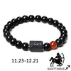 12 Zodiac Signs Couples Bracelet Natural Stone Beaded Charm Bracelet