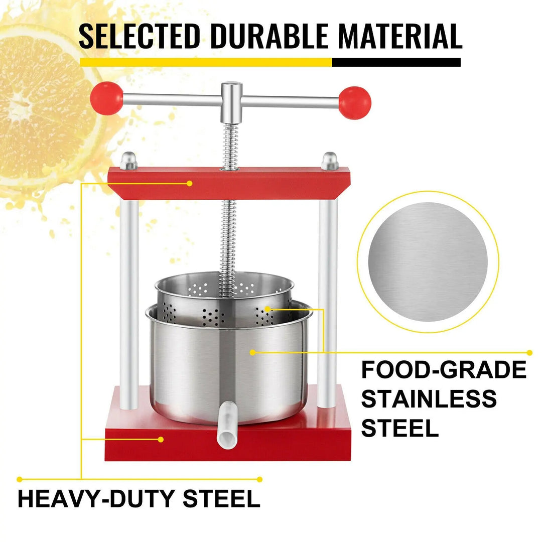 VEVOR Orange Juicer Extractor 2L 3.5L 5.5L Stainless Steel Household - Shakefav.com