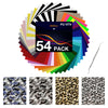 HTVRONT 54pcs 30cm*25cm PU Heat Transfer Vinyl Sheets Multi-color+