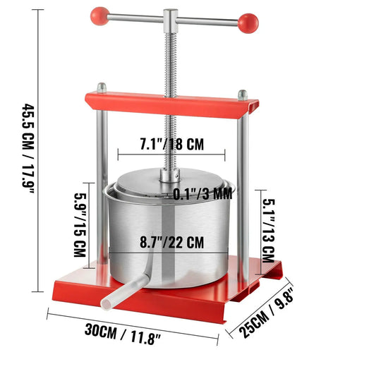 VEVOR Orange Juicer Extractor 2L 3.5L 5.5L Stainless Steel Household - Shakefav.com