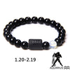 12 Zodiac Signs Couples Bracelet Natural Stone Beaded Charm Bracelet