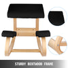 VEVOR Ergonomic Kneeling Chair W/ Thick Cushion Rocking Wood Kneel