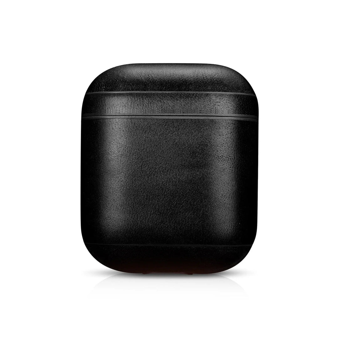 Vintage Black Premium Leather AirPods 1 & 2 Case Hook Series - Shakefav.com