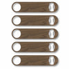 Customizable Industrial Wood Bottle Opener 5-Pack