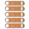 Customizable Industrial Wood Bottle Opener 5-Pack