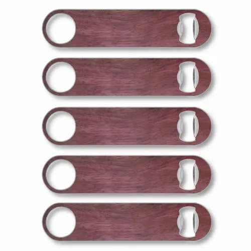 Customizable Industrial Wood Bottle Opener 5-Pack Gold Nemesis