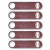 Customizable Industrial Wood Bottle Opener 5-Pack