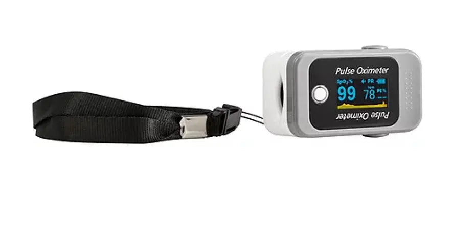 avo+ Fingertip Pulse Oximeter - Digital LED Reliable Reading Taupe Lucky