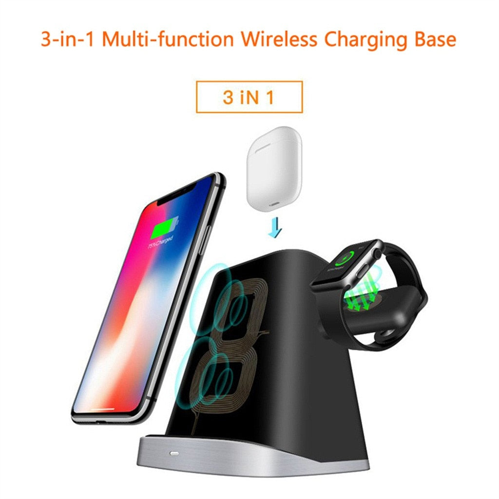 Qi Wireless Charging Charger Dock Holder for Apple