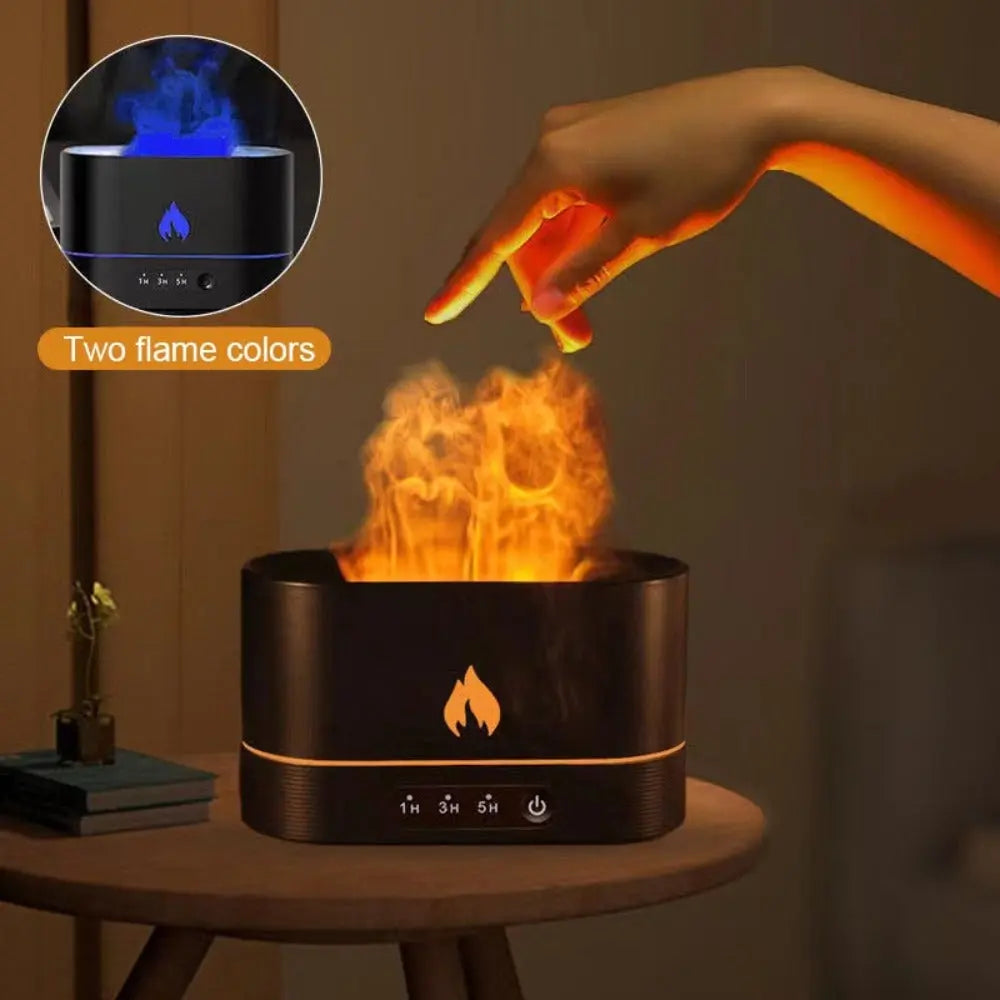 Essential Oil Diffuser With Flaming Effect And Timer - Shakefav.com