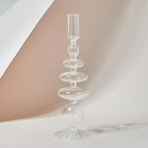 Candlesticks Holders Retro  Glass Classic Craft Candlesticks Holders - Shakefav.com