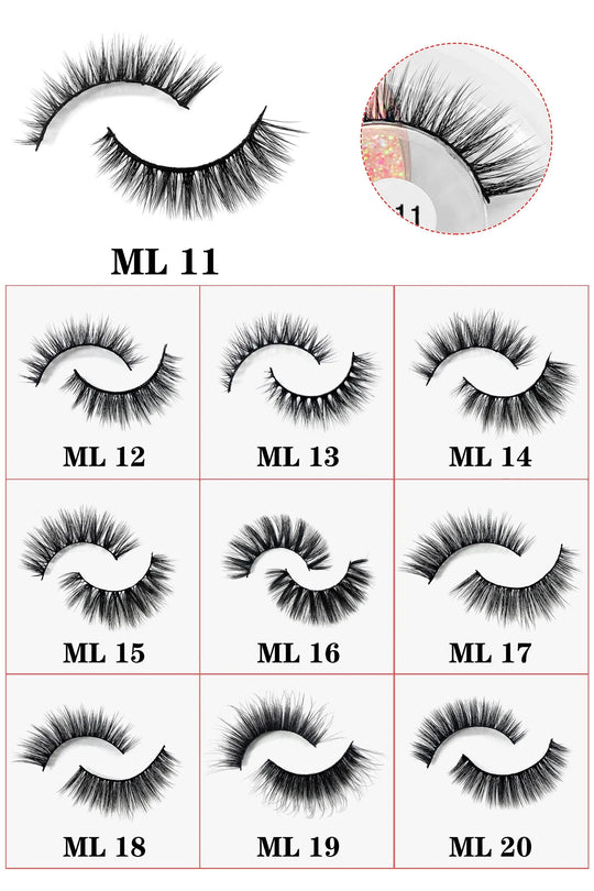 Wholesale Lashes 10/200PCS Natural Long False Eyelashes Set Bulk Faux - Shakefav.com