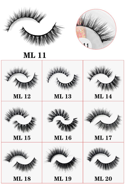 Wholesale Lashes 10/200PCS Natural Long False Eyelashes Set Bulk Faux