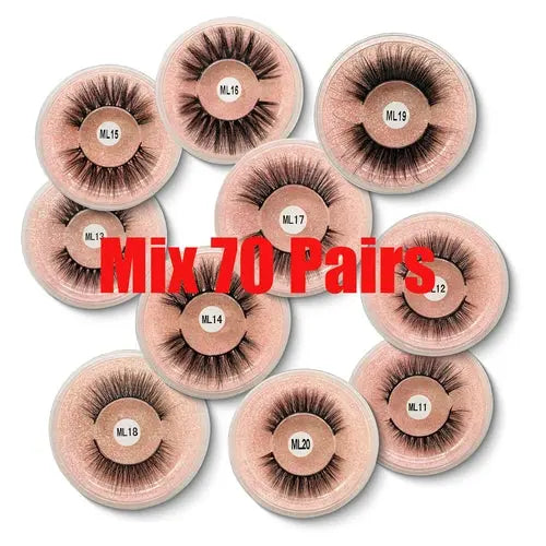 Wholesale Lashes 10/200PCS Natural Long False Eyelashes Set Bulk Faux - Shakefav.com