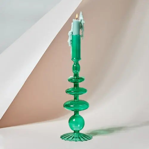 Candlesticks Holders Retro  Glass Classic Craft Candlesticks Holders - Shakefav.com