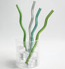 Floriddle Artistry Glass Straws Twist Reusable Straws Heat Resistant