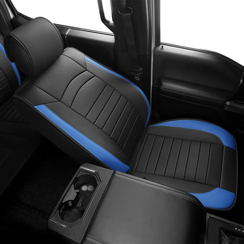 Custom 5-Seat Faux Leather Car Seat Covers Set For Ford F150 F-150 XL - Shakefav.com