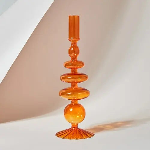 Candlesticks Holders Retro  Glass Classic Craft Candlesticks Holders - Shakefav.com