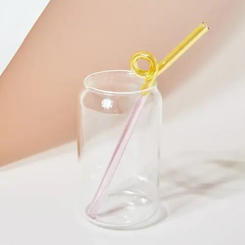 Floriddle Artistry Glass Straws Twist Reusable Straws Heat Resistant - Shakefav.com