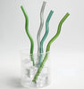 Floriddle Artistry Glass Straws Twist Reusable Straws Heat Resistant