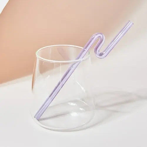 Floriddle Artistry Glass Straws Twist Reusable Straws Heat Resistant - Shakefav.com