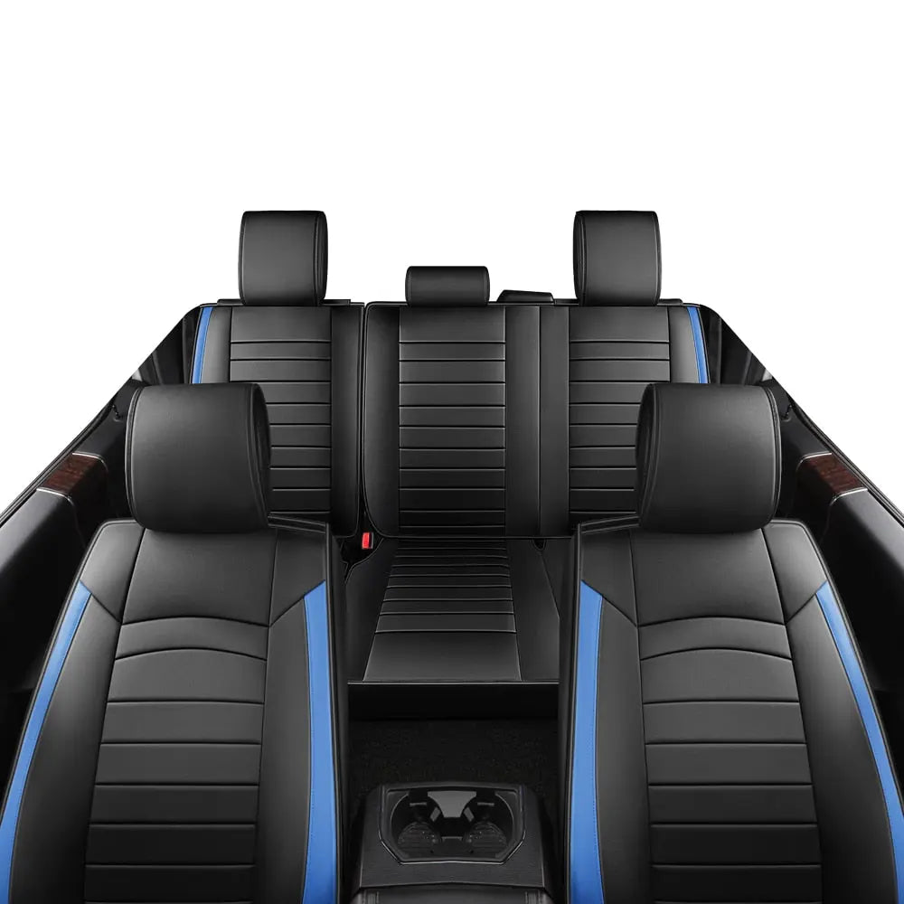 Custom 5-Seat Faux Leather Car Seat Covers Set For Ford F150 F-150 XL - Shakefav.com