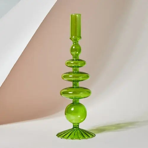 Candlesticks Holders Retro  Glass Classic Craft Candlesticks Holders - Shakefav.com