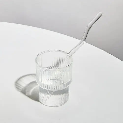 Floriddle Artistry Glass Straws Twist Reusable Straws Heat Resistant - Shakefav.com