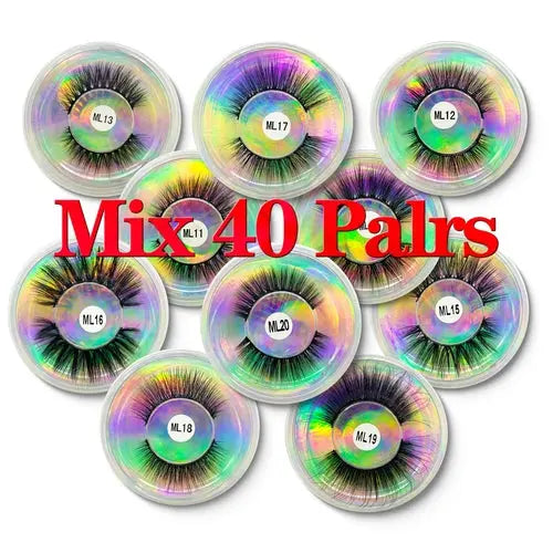 Wholesale Lashes 10/200PCS Natural Long False Eyelashes Set Bulk Faux - Shakefav.com