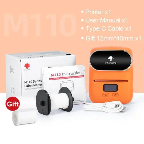 Phomemo M110 Mini Portable Thermal Label Printer Self-Adhesive Label - Shakefav.com