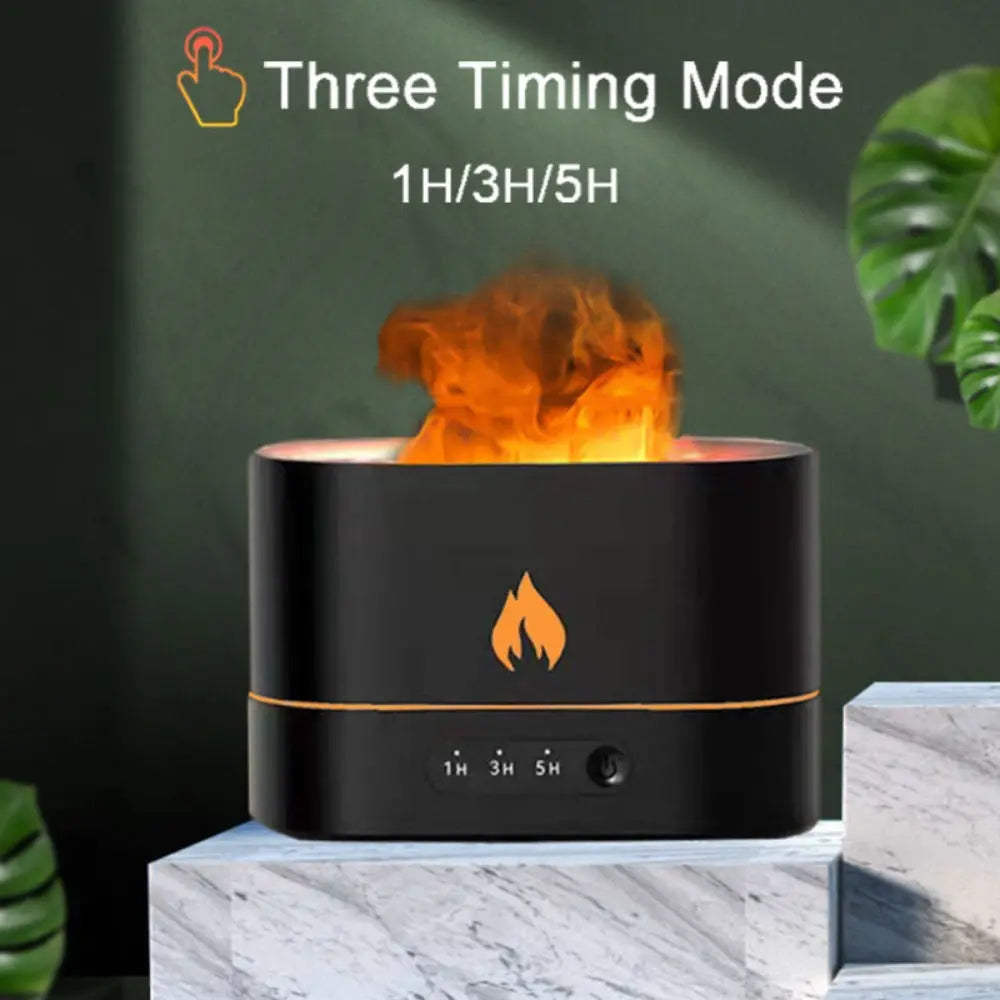 Essential Oil Diffuser With Flaming Effect And Timer - Shakefav.com