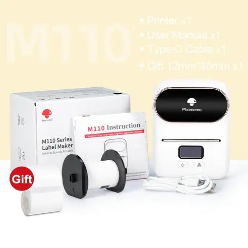 Phomemo M110 Mini Portable Thermal Label Printer Self-Adhesive Label - Shakefav.com