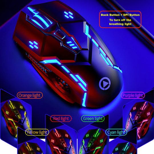 Dragon 6 Buttons 3200 DPI Gaming Mouse Yellow Pandora