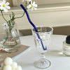 Floriddle Artistry Glass Straws Twist Reusable Straws Heat Resistant