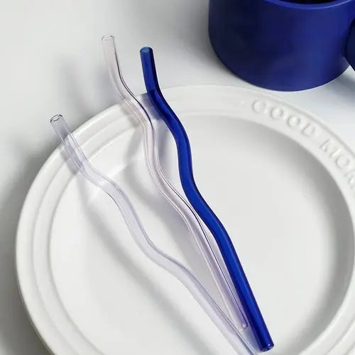 Floriddle Artistry Glass Straws Twist Reusable Straws Heat Resistant - Shakefav.com