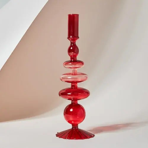 Candlesticks Holders Retro  Glass Classic Craft Candlesticks Holders - Shakefav.com