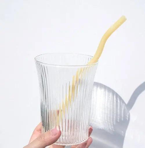 Floriddle Artistry Glass Straws Twist Reusable Straws Heat Resistant - Shakefav.com